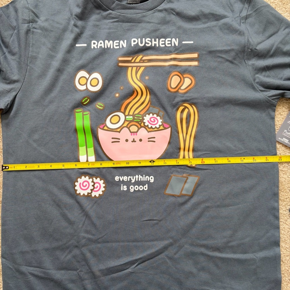 NWT Pusheen The Cat Ramen Long Sleeve Shirt Bento Subscription Box Exclusive - Picture 7 of 7